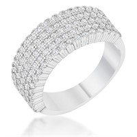 Classic 1.00ct White Sapphire Wide Band