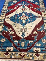 Hand Knotted Heriz Rug 6x9 ft