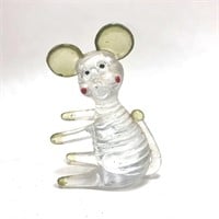 Vintage '70s Clean Lucite Mouse Figurine