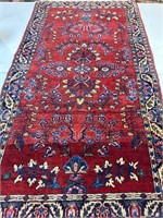 Hand Knotted Persian Sarouk Rug 2.8x5 ft.