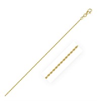 14k Gold Solid Diamond Cut Rope Chain 1.25mm