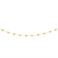 14k Gold Polished & Textured Pebble Necklace
