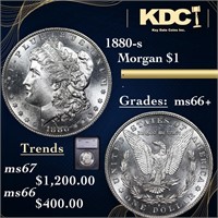 1880-s Morgan Dollar $1 Graded ms66+ By SEGS