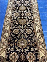 Hand Knotted Indo Tabriz Rug 13.3x3.3 ft