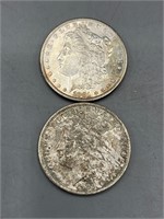2 1880's Morgan Silver dollars