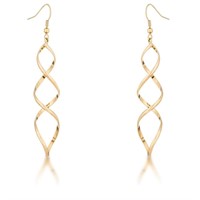18k Gold Plated Twisted Fashion Hook Earrings