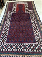 Hand Knotted Persian Balouch Rug 2.6x5.10 ft