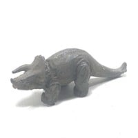 Vintage Pewter Triceratops Dinosaur Figurine