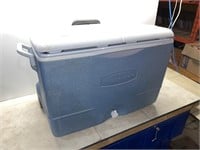 Large Rubbermaid cooler on wheels