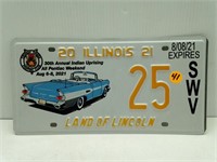 2021 ILLINOIS ALL PONTIAC WEEKEND FRONT PLATE
