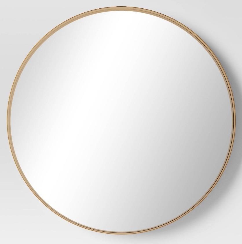 30” Round Decorative Flush Mount Mirror