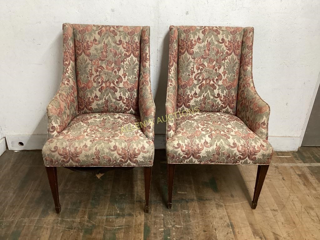 2 RETRO UPHOLSTERED CHAIRS