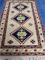 Hand Knotted Persian Kazak Rug 8.5x5.4 ft