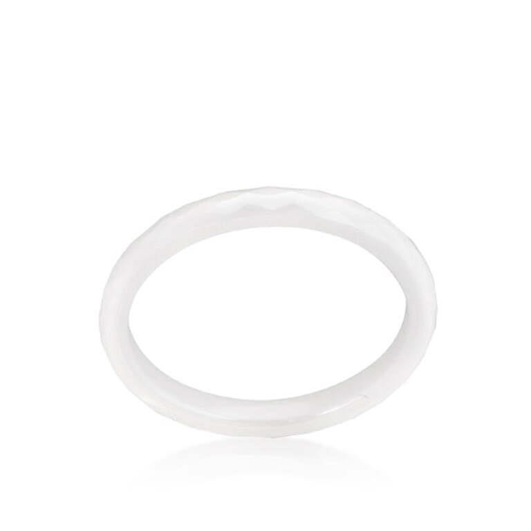 White Contemporary Ceramic Ring