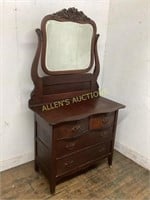 EARLY DRESSER WITH MIRROR