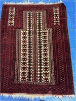 Hand Knotted Persian Balouch Rug 3.3x4.4 ft