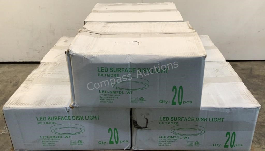(109) LED Surface Disc Light Fixtures