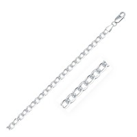 Sterling Silver High Polished Curb Chain 4.7mm