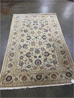 Hand Knotted Persian Kashan Rug 6.11x4.5 ft