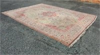 Hand Knotted Oushak Rug 11.6x14.8 ft
