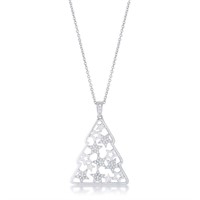 Sparkling .20ct Christmas Tree Necklace