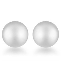 Elegant High Polished 8mm Sphere Ball Earrings