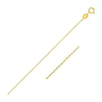14k Gold Oval Cable Link Chain 1.0mm