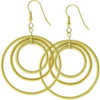 18k Gold Plated Illusion Hoop Earrings