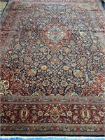 Hand Knotted Persian Kashan Rug 4.3x8 ft