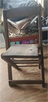 Antique fold up wooden chair