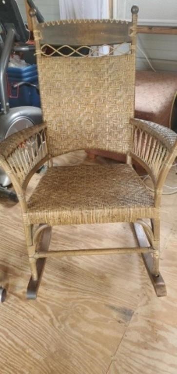 Large patio wicker chair