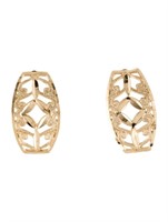 14k Gold Filigree Drop Earrings