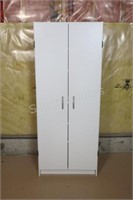 White Laminate Two Door Storage Cabinet
