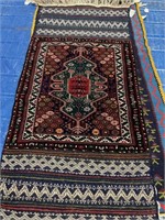 Hand Knotted Persian Turkman Rug 3x5 ft