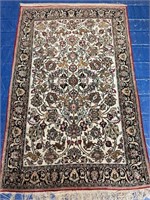 Hand Knotted Persian Silk Qum Rug 5.3x3.2 ft