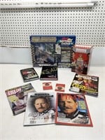 DALE EARNHARDT SR AND JR MAGAZINES CARDS STEIN