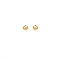 14k Gold Shiny Sphere Stud Earrings 5.0mm