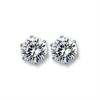 Round 1.34ct White Sapphire Earrings