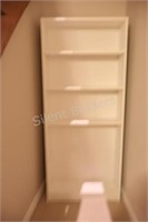 White Laminate Bookcase with Adjustable Shelves