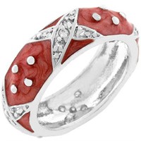 Fashionable 1.00ct Pink Enamel Ring