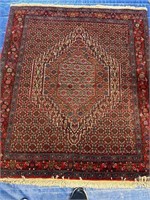 Hand Knotted Persian Bijar Rug 4.5xx5 ft