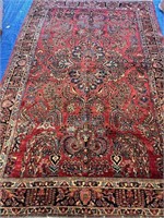 Hand Knotted Persian Sarouk Rug 8x5.10 ft