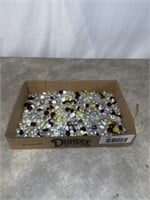 Assortment of marbles and decorative stones