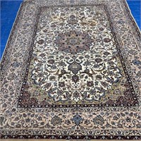 Fine Hand Knotted Persian Esfahan Rug 5x7 ft