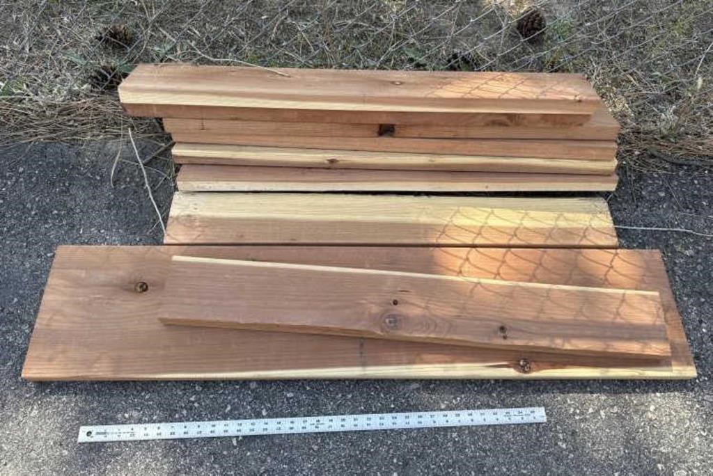 Miscellaneous cedar boards 2 x 12 and 2 x 6
