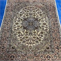 Hand Knotted Persian Esfahan Rug 3x5 ft