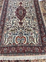 Hand Knotted Persian Sarouk Rug 4x6.7 ft