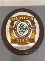 2002 Michigan Brewers Guild Member Framed Mirror