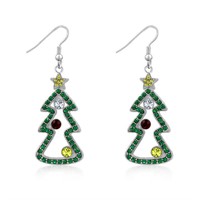 Round 2.14ct Multi-gemstone Christmas Earrings