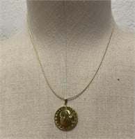 Milor 14k Gold Necklace With Coin Pendant??